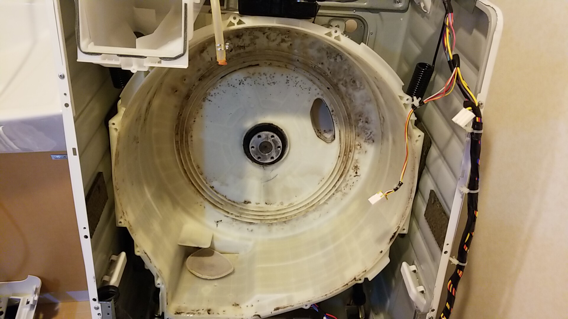 名古屋市南区パナソニック製ドラム洗濯機分解クリーニング同時乾燥系統清掃